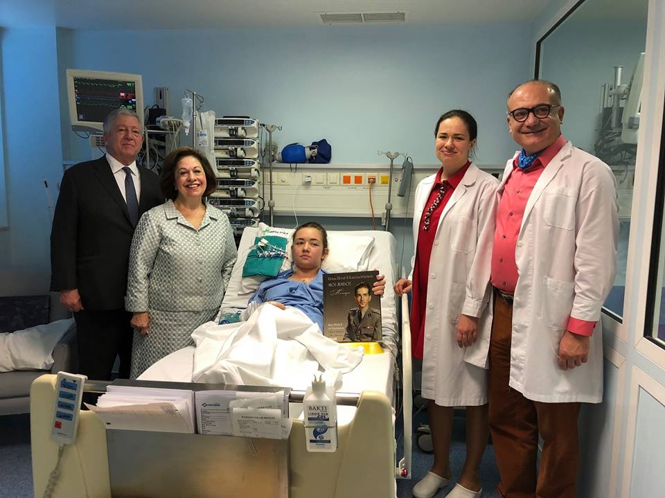 Their Royal Highnesses Visited Dejana Krajacic in Athens Hospital After Another Successful Operation by Professor Kalangos